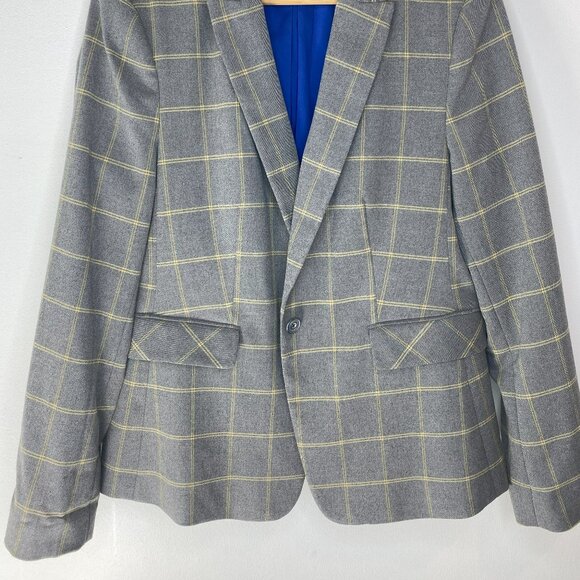 RW & Co - 90s vibes, Blazer, Grey, Checkered, stretch lining, preppy - Picture 3 of 10